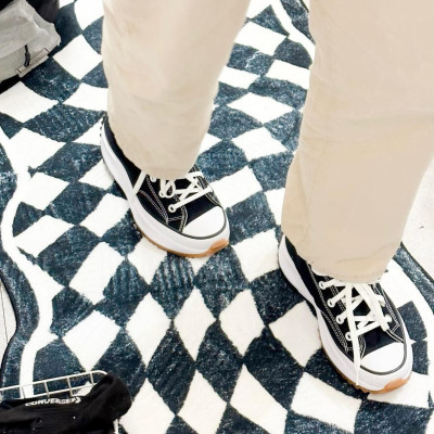 Run Star Hike Black High Top | Giày Converse Thể Thao Đế Cao 166800C