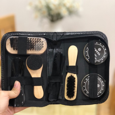 Bộ Dụng Cụ Đánh Giày 7 Món Có Kèm Sẵn 2 Hộp Xi Tiện Dụng- Đánh Bóng Mới - Hàng Loại 1- Chính Hãng MINIIN