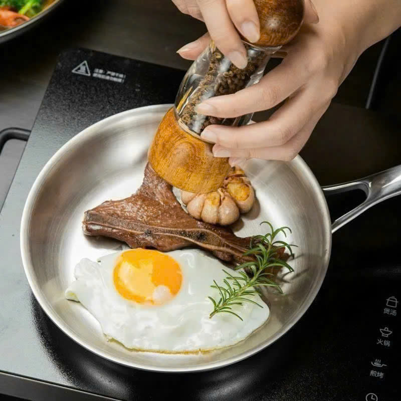 Chảo Inox Đúc Liền Chiên xào đa năng- PHẢI TÔI CHẢO