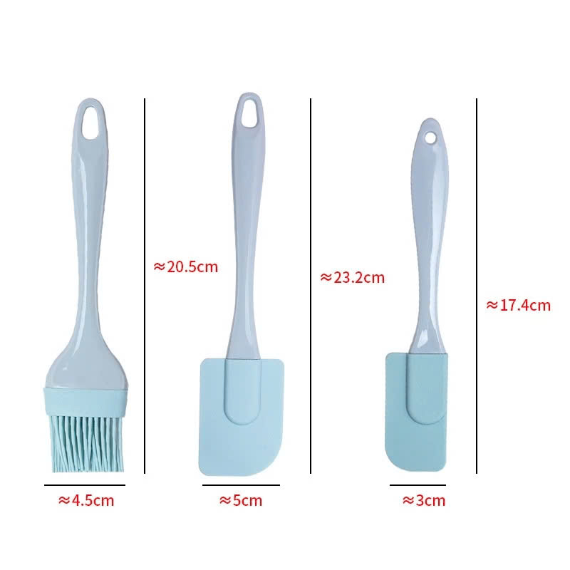 Bộ 3 dụng cụ làm bánh nấu ăn nhà bếp chất liệu silicon chịu nhiệt cao cấp