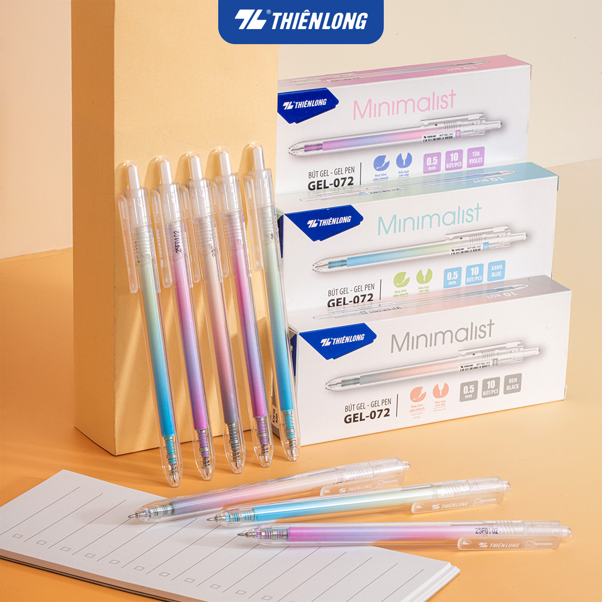 Combo 10 Bút gel Minimalist Thiên Long Gel-072