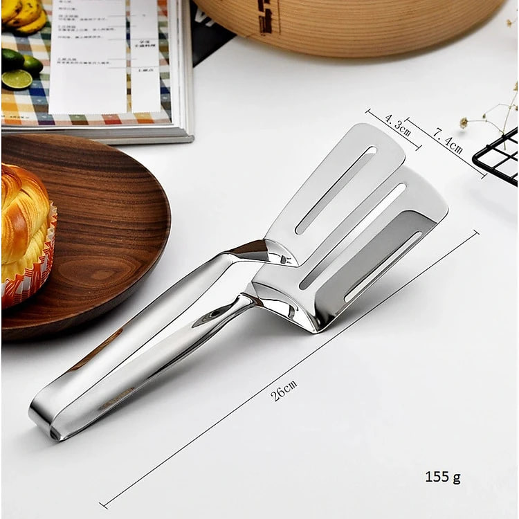 Kẹp Gắp Thức Ăn, Dụng Cụ Kẹp Gắp Nóng Chiên Cá, Thịt Nướng Bằng INOX Cao Cấp An Toàn, Tiện Dụng Cao Cấp