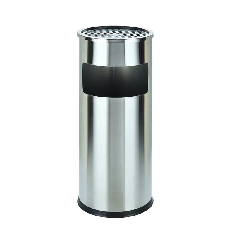 Thùng rác inox tròn, thùng rác inox gạt tàn tròn A - 035