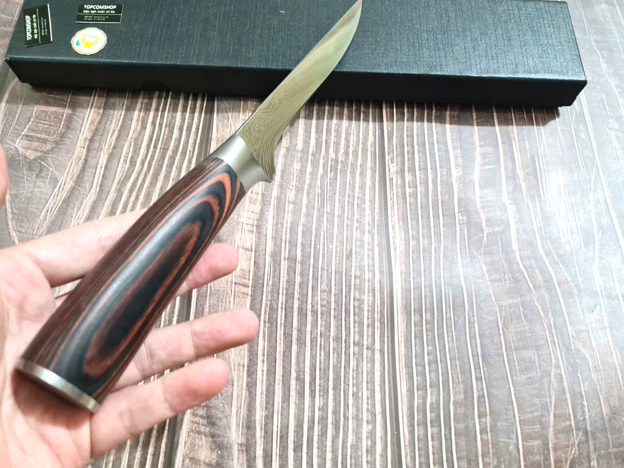 DAO - DAO BẾP NHẬT BẢN CLASSIC BONINGTHÉP DAMASCUS MÃ A2 DT120 nt topcomshop vn