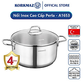 Nồi inox 18/10 Korkmaz Perla 1.8 lít - 16x9 cm