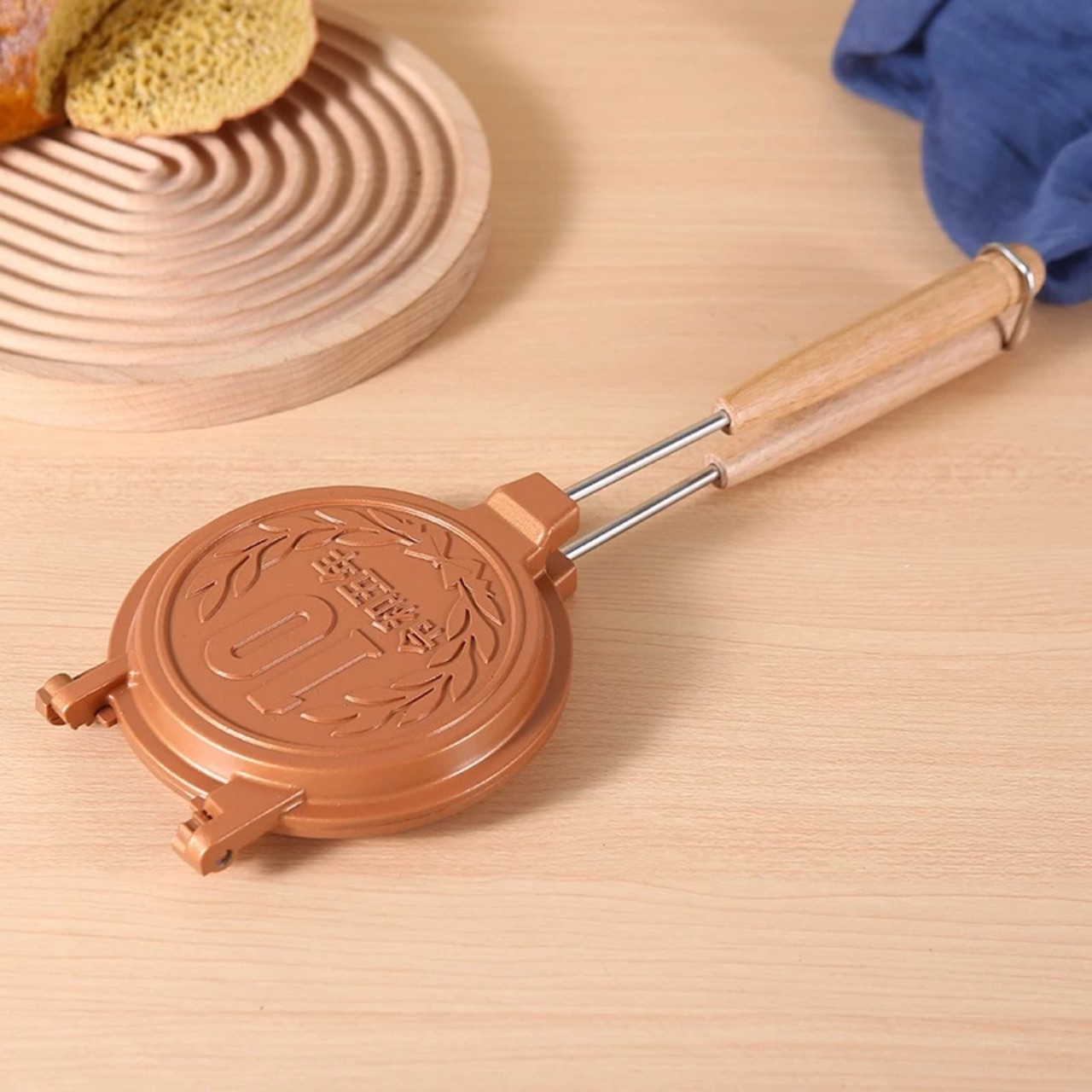 Chảo Làm Bánh Đồng Xu 10W Chất Liệu Hợp Kim Nhôm Chống Dính. Khuôn Làm Bánh Đồng Tiền Siêu Hót - HÀNG CHÍNH HÃNG MINIIN