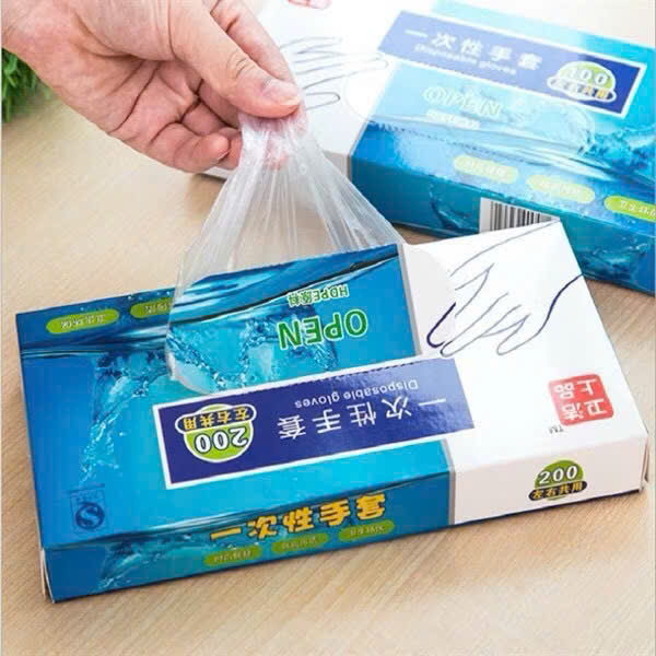 Hộp 200 Găng Tay Nilon Dùng 1 Lần – Siêu Dai, Tiện Lợi, Vệ Sinh An Toàn - HÀNG CHÍNH HÃNG MINIIN