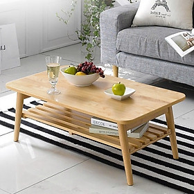 Bàn trà đạo chân xếp gỗ tự nhiên 