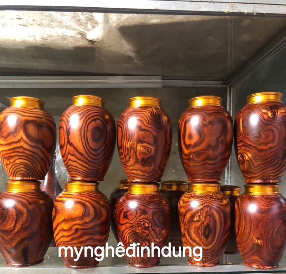 Hộp đựng trà ( chè ) bằng gỗ trắc cao 20x11cm đẹp long lanh