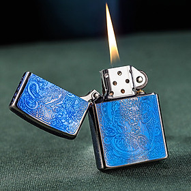 Vỏ Hột Quẹt Bật Lửa Xăng Đá Zorro Z92018B Họa Tiết Rồng - Dùng Xăng Bấc Đá Cao Cấp