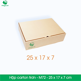 M72 - 25x17x7 cm - 25 Thùng hộp carton trơn đóng hàng