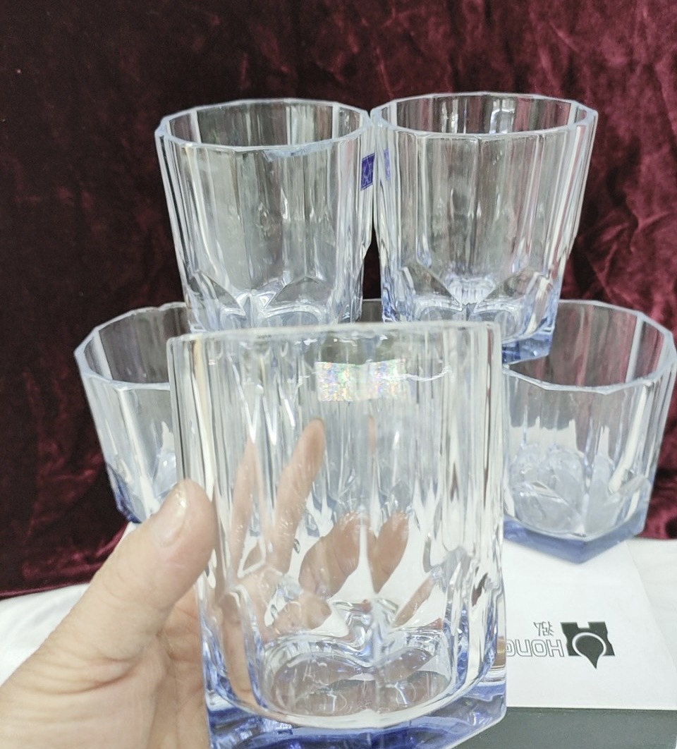Bộ 6 ly thủy tinh uống nước cao cấp vân sao - VD56