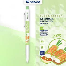 Combo 5/10/20 Bút gel B - Buttersmooth Gel Thiên Long GELB-034 - Premium Tip viết êm, trơn - Mực Xanh