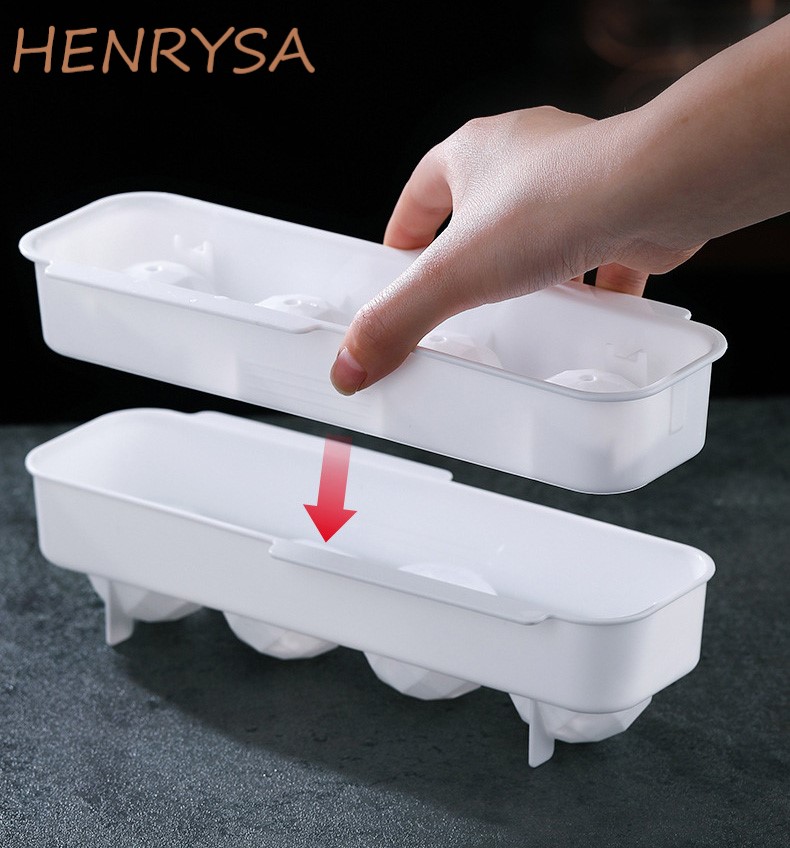 Khuôn làm đá hình tròn có nắp đậy HENRYSA - Chính hãng