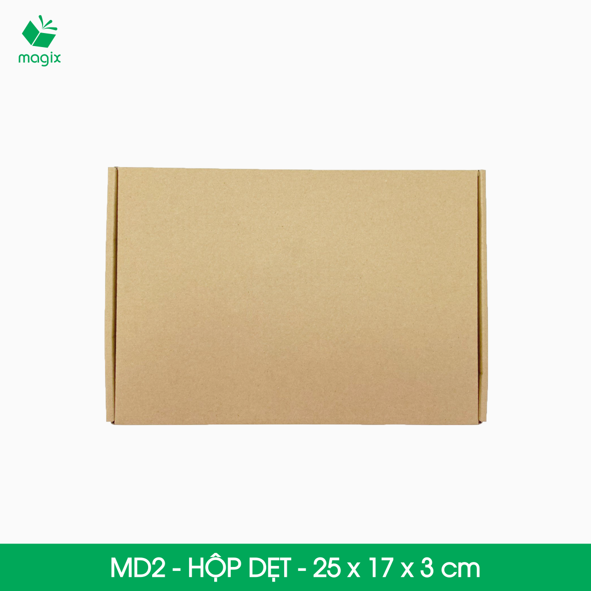 MD2 - 25x17x3 cm - 100 Thùng hộp carton trơn đóng hàng