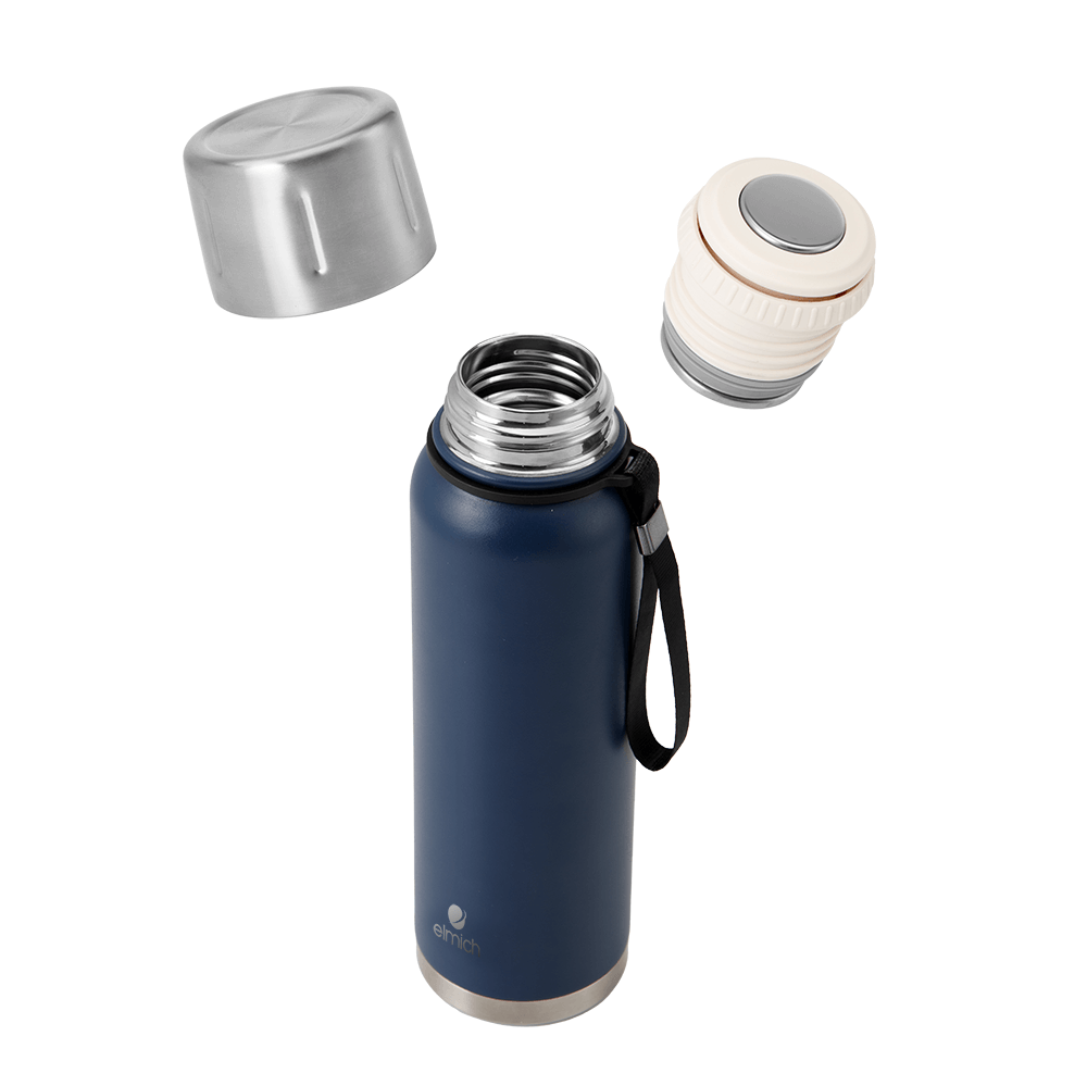 Bình giữ nhiệt Elmich EL8335 1L, Inox 316, nắp dùng làm cốc - Hàng chính hãng