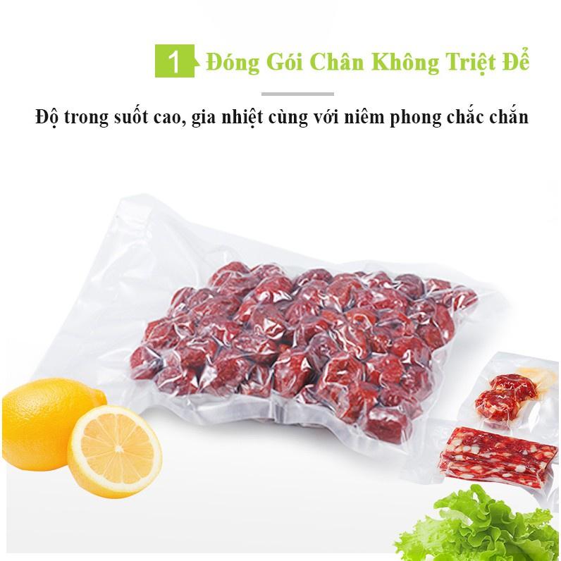 Túi hút chân không thực phẩm hai mặt trơn, 1kg túi hút chân không PA PE trơn dày 10 zem cao cấp đủ size (2 mặt trơn)
