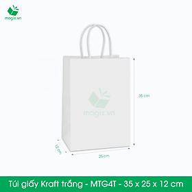 MTG4 MTG4T - 35x25x12 cm - Combo 300 túi giấy Kraft Nhật cao cấp