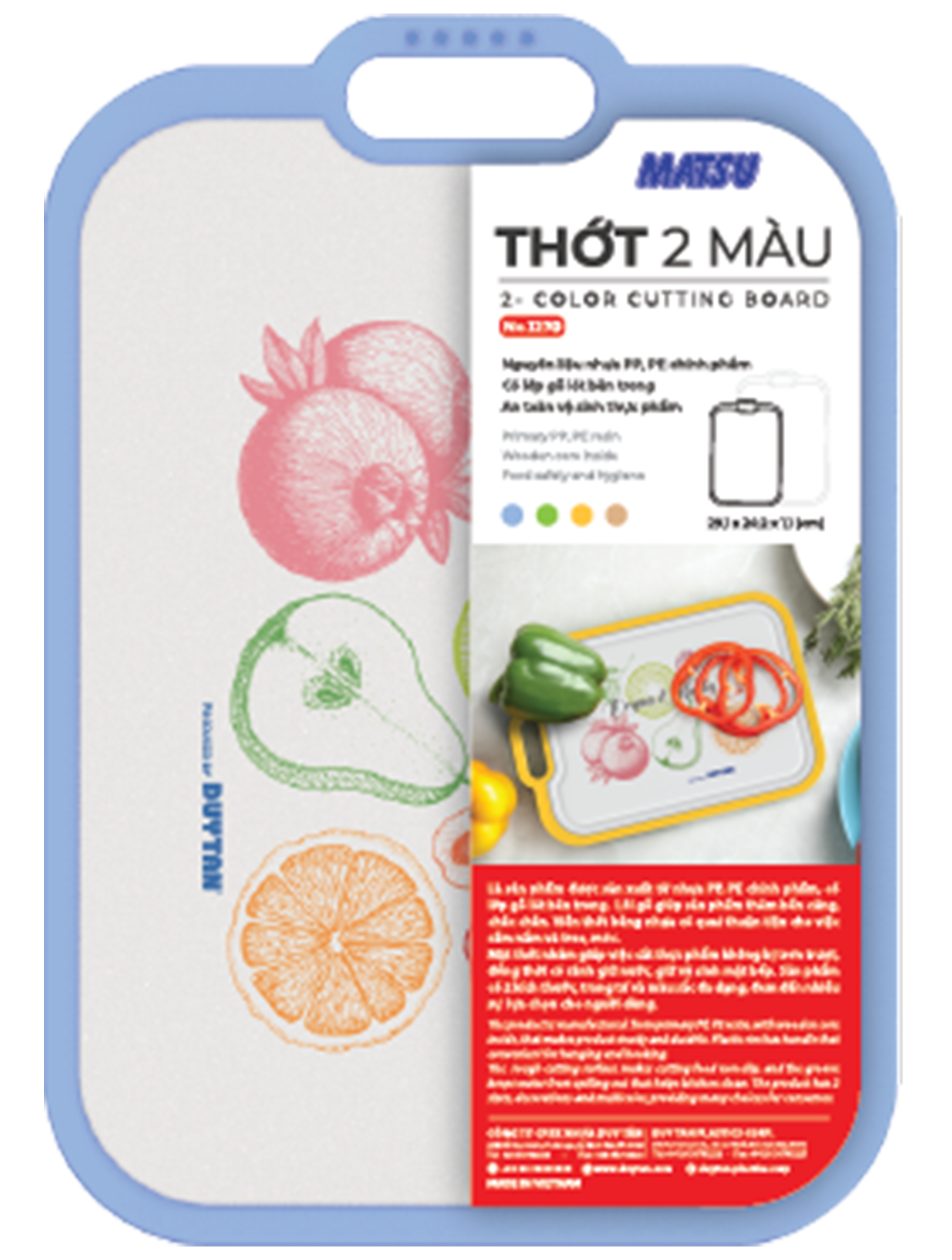 Thớt Nhựa Duy Tân Thớt 2 Màu Sản Phẩm Gia Dụng Dành Cho Gia Đình | TriTin