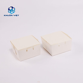 [KV] Hộp giấy đựng bánh hamburger - Gói 50 hộp giấy trơn