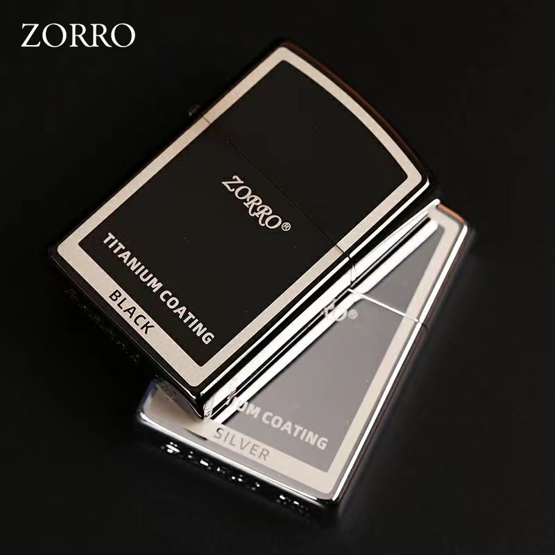 Vỏ Hột Quẹt Bật Lửa Xăng Đá Zorro Z91791 Phủ Ngoài Chất Liệu Titanium Chống Rỉ Sét Tốt Nắp Giữ Xăng Khít