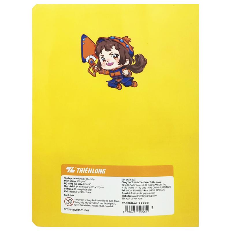 Tập Học Sinh Akooland Thế Giới Học Cụ Thần Kỳ - 4 Ô Ly Vuông - 48 Trang 100gsm - Thiên Long TP-NB002/AK (Mẫu Bìa Giao Ngẫu Nhiên)