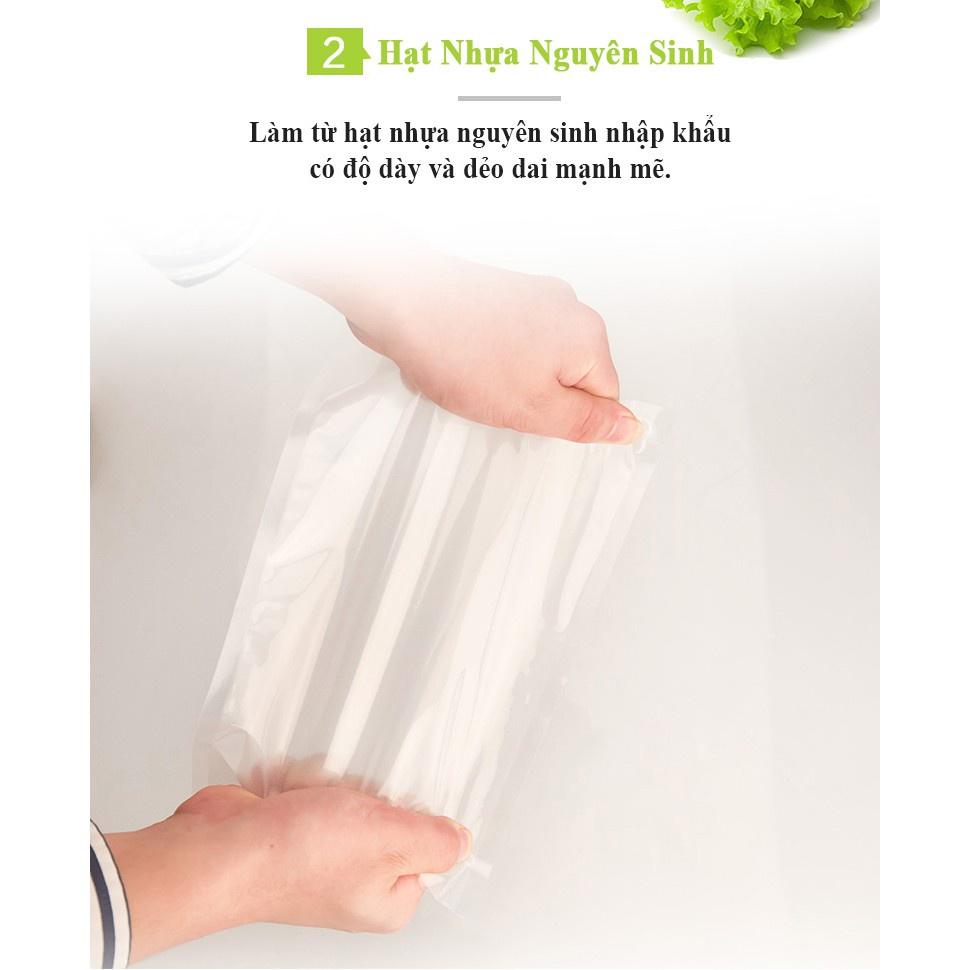 Túi hút chân không thực phẩm hai mặt trơn, 1kg túi hút chân không PA PE trơn dày 10 zem cao cấp đủ size (2 mặt trơn)