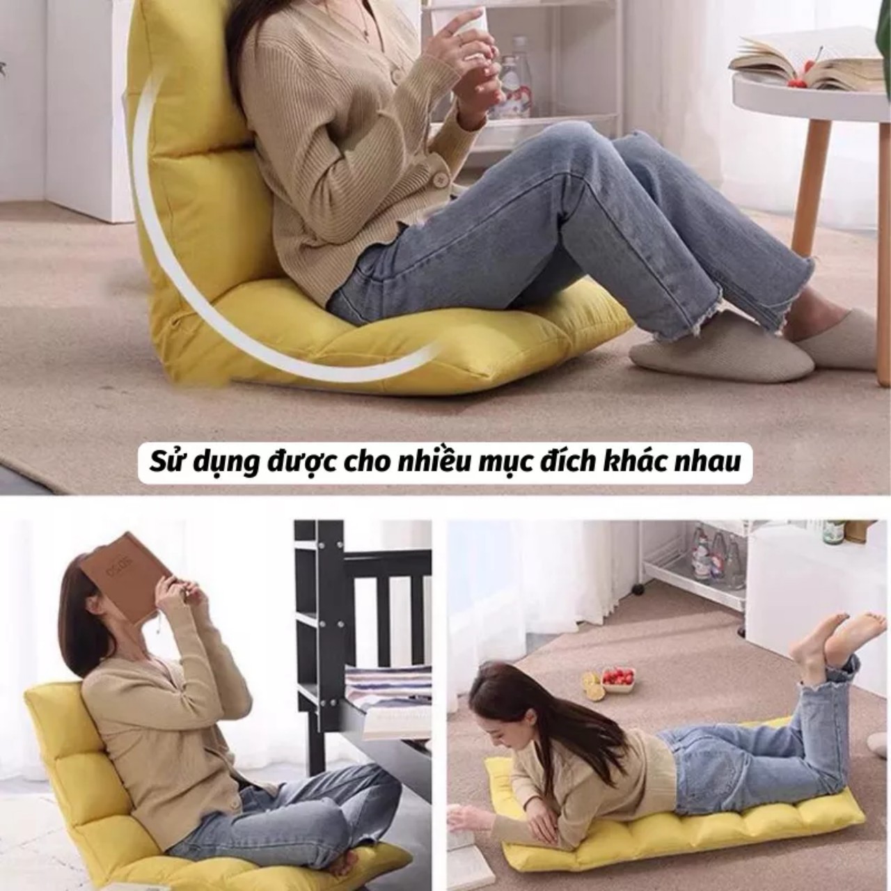 Ghế Bệt , Ghế Tựa Lưng Ngồi Bệt Tatami - Hàng Loại 1 Chính Hãng