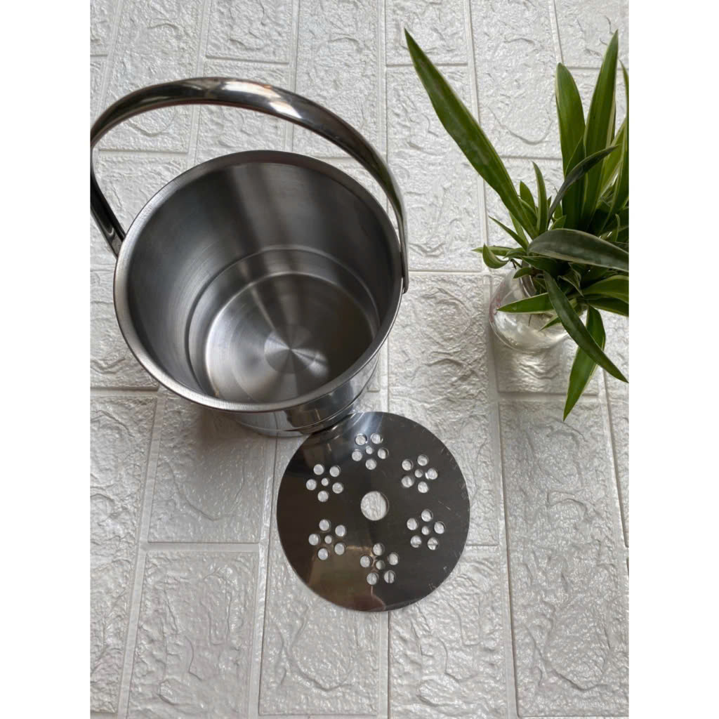 Xô đá Inox 1.5L 13cmx15cm Inox304 Decor | XÔ ĐÁ INOX CÓ QUAI