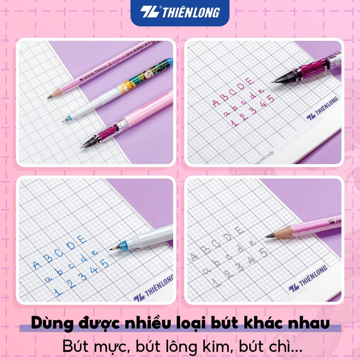 Combo 10 Tập học sinh 96 trang 5 ô ly vuông 2mm chấm kẻ 2/3 100gsm NB-118 Thiên Long - Mẫu ngẫu nhiên