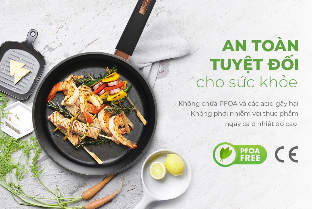 Chảo Chống Dính Ultra Titalium Đáy Từ Sunhouse ST30B - Hàng Chính Hãng