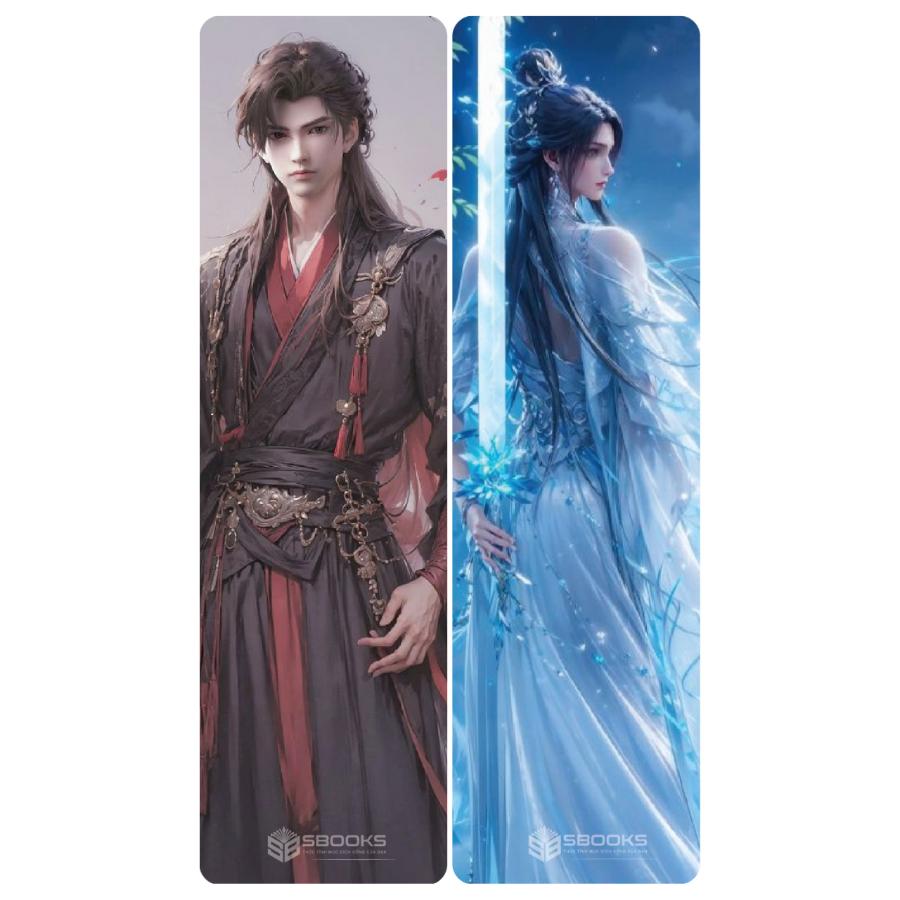 10 Cái Bookmark Kẹp Sách, Dấu Trang Hoạ Tiết Tranh Tru Tiên - SBOOKS