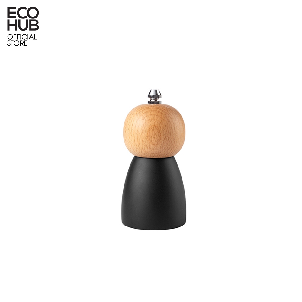 Dụng cụ xay tiêu đen và muối biển ECOHUB màu đen dạng đẹp cao cấp và sang trọng (Pepper Grinder)