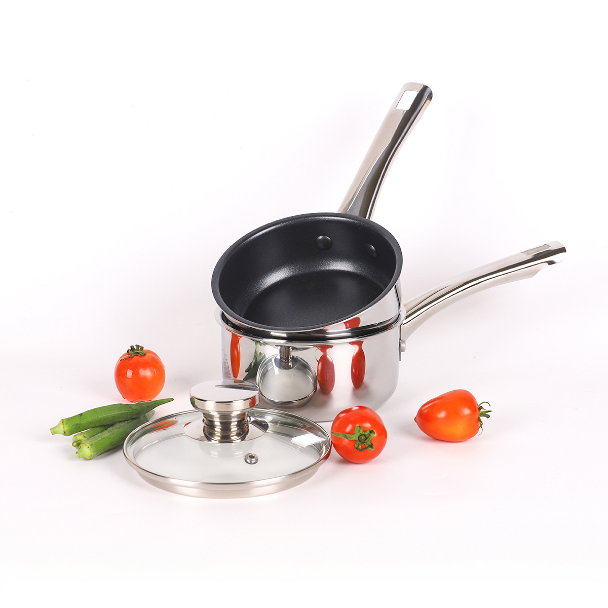 Bộ Nồi Chảo INOX 304 Cao Cấp 3 Đáy Liền Khối Baby BB14 Chính Hãng KALPEN