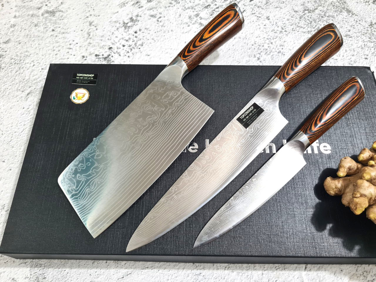 BỘ 3 DAO NHẬT - DAO BẾP SASHIMI, USUBA MÃ DT2