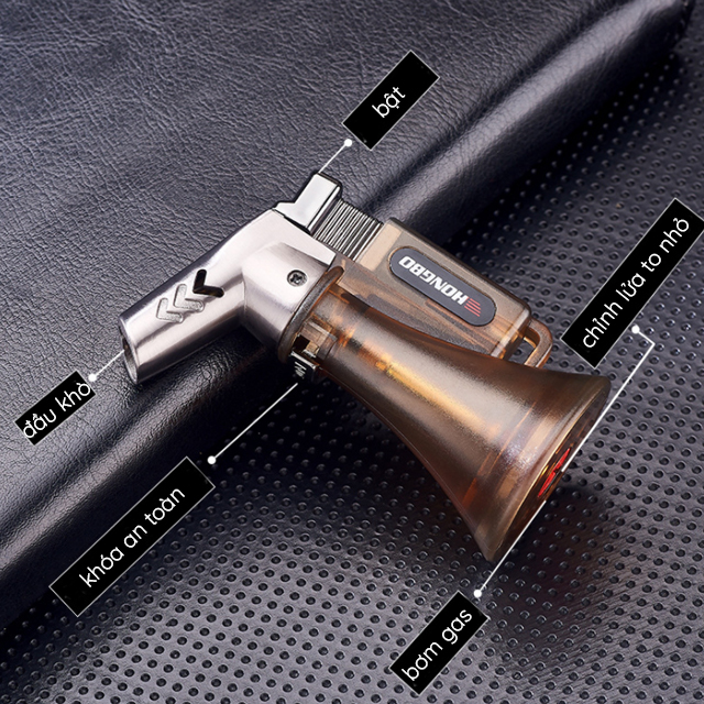 Vỏ Hột Quẹt Bật Lửa Khò Gas 1 Tia Cực Mạnh Hongbo HB854 Thiết Kế Đẹp Độc Lạ Cao Cấp - Giao Màu Ngẫu Nhiên