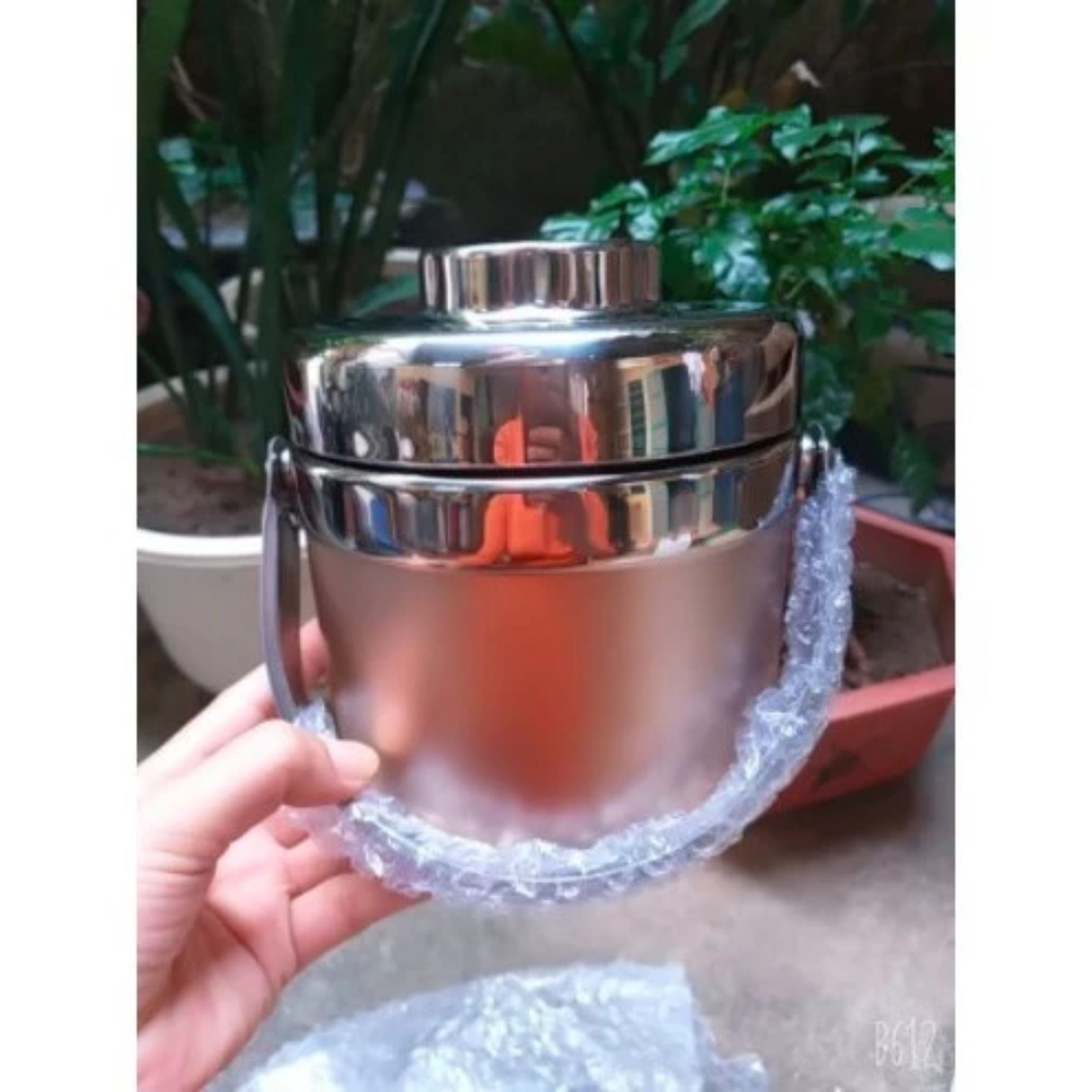 Hộp Đựng Cơm Giữ Nhiệt Dạng Bom 2 Ngăn 1.5L Cao Cấp. Cà men Bom Hàn Quốc 2 Ngăn - Cặp lồng bom xuất Hàn