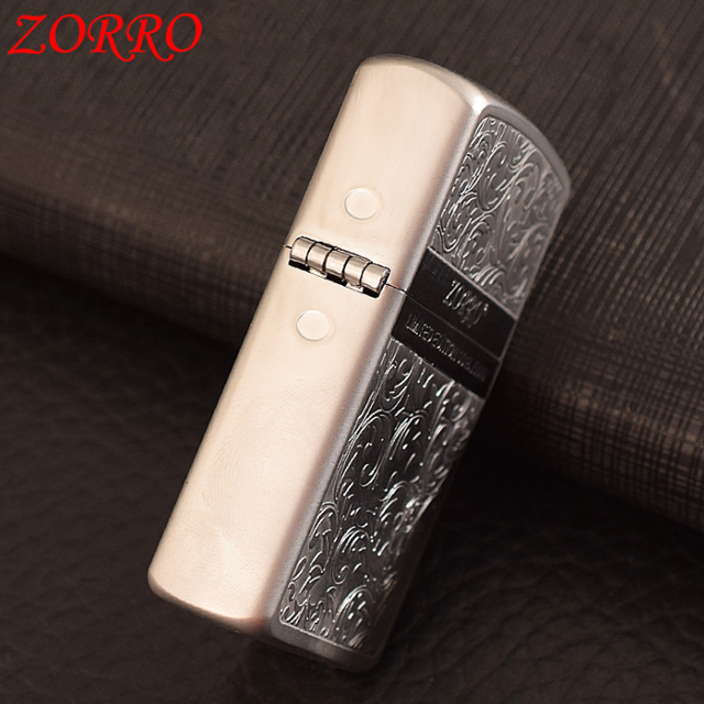 Vỏ Hột Quẹt Bật Lửa Xăng Đá Zorro Z92067 Thiết Kế Đẹp Độc Lạ - Dùng Xăng Bấc Đá Cao Cấp