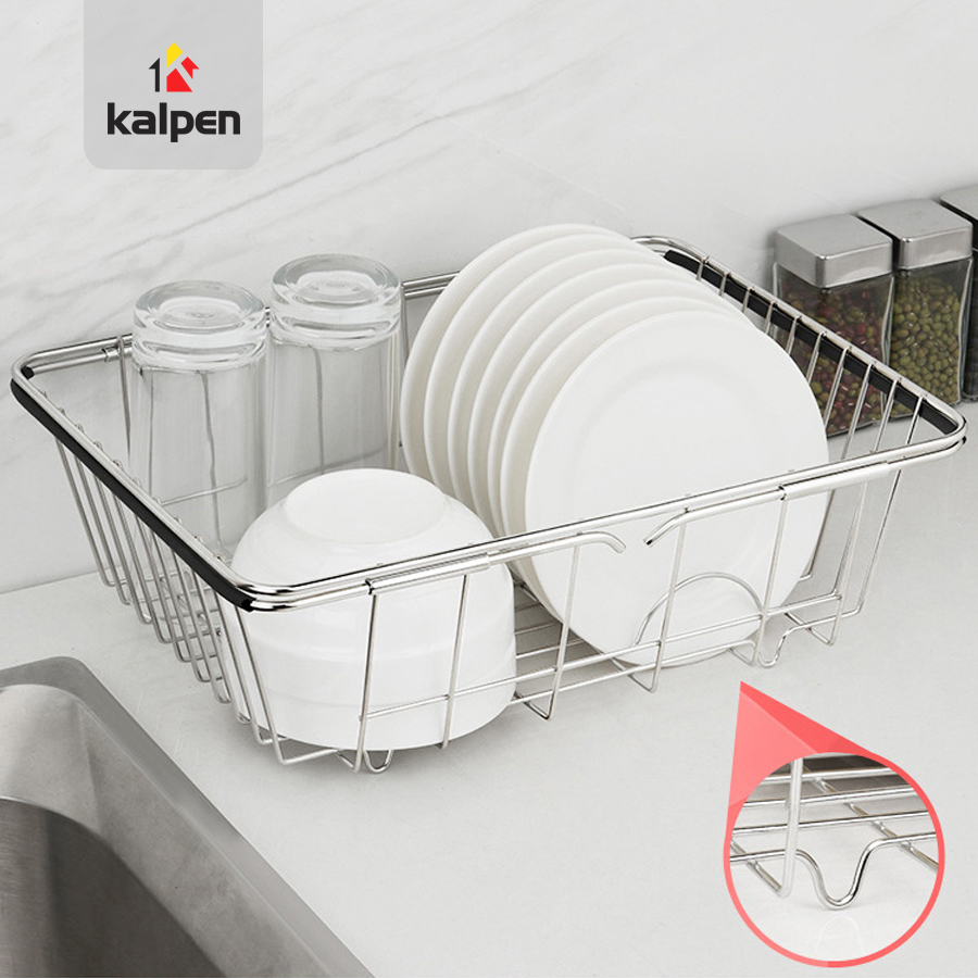 Rổ Gác Inox Trên Chậu Rửa Chén Thông Minh Có Thể Điều Chỉnh Kích Thước (Kalpen KBRK33) - Hàng Chính Hãng
