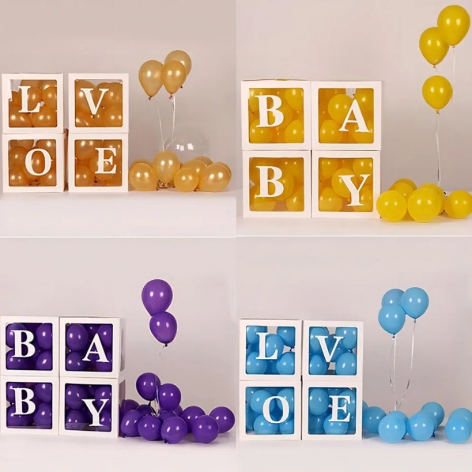 Hộp ĐỰNG BONG BÓNG trong suốt - trang trí sinh nhật, thôi nôi và party