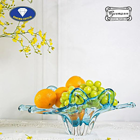 Khay Đĩa Nghệ Thuật Pha Lê Tiệp Bohemia Egermann 45cm Hàng chính hãng