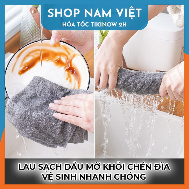 Khăn Than Tre Kháng Khuẩn Tẩy Dầu Mỡ, Dễ Vệ Sinh