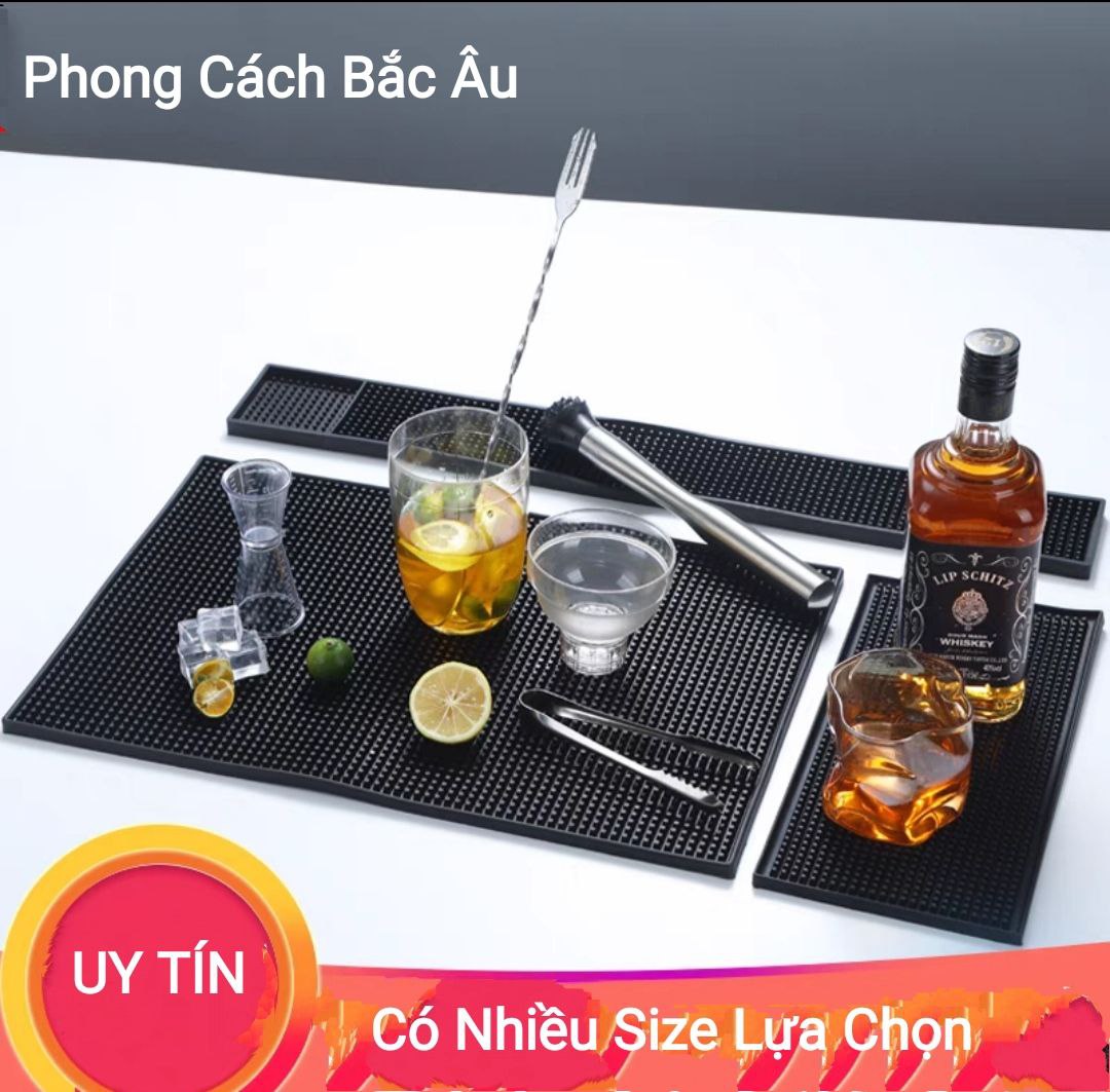 Bộ 3 thảm lót cao su quầy bar (30x45cm, 60x8cm, 30x15cm)