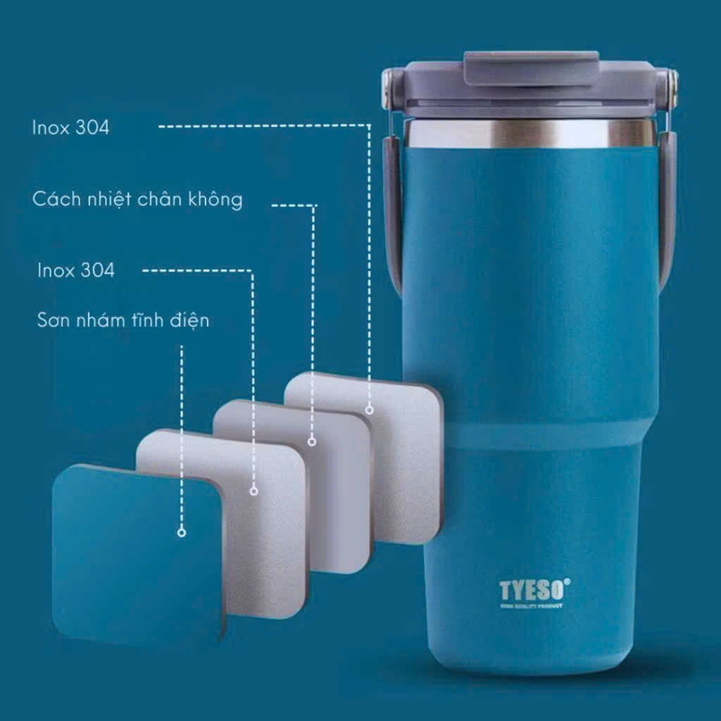 Cốc giữ nhiệt TYESO TS-8830 1200ml bằng thép không gỉ 304 Giữ nhiệt 12 tiếng
