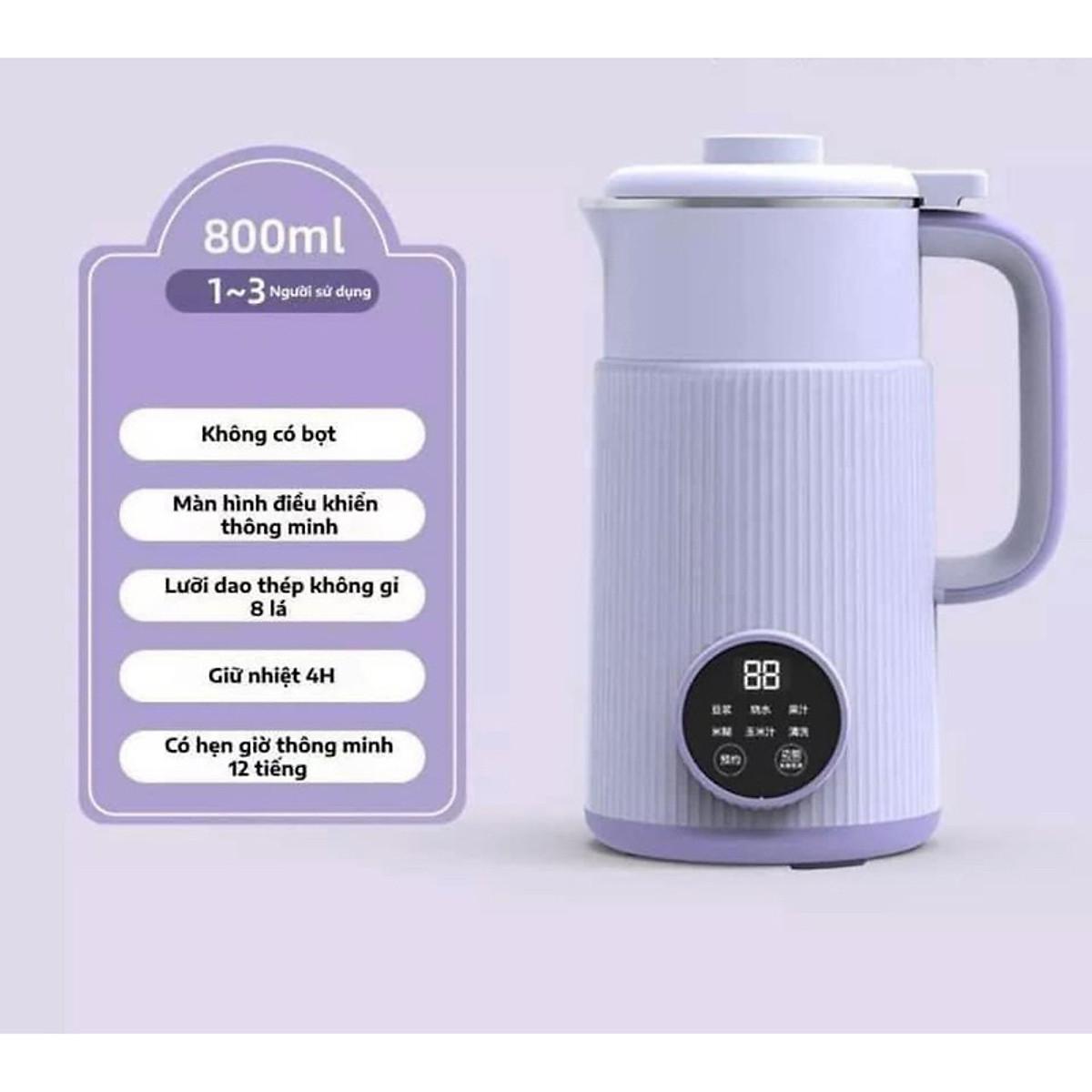 Máy Làm Sữa Hạt, Máy Nấu Sữa Hạt OSTMARS Hàng Chính Hãng 800ml - 8 Chức Năng Xay Nấu Tiện Lợi
