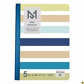 Sổ KLONG Caro A4 Math Notebook may 200 trang; MS 988 