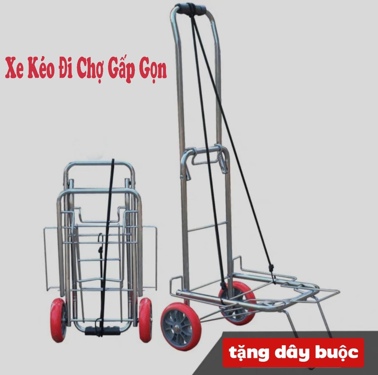 Xe Kéo Đi Chợ Gấp Gọn Tiện Dụng