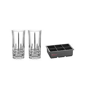 Bộ 2 Cốc Pha Lê Và Khay Đá Spiegelau 4500279 Perfect Ice Cube Hàng chính hãng