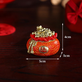Bộ mô hình rồng vàng và đế trang trí như ý nhà cửa xe hơi phong cách vui nhộn_ hàng chính hãng