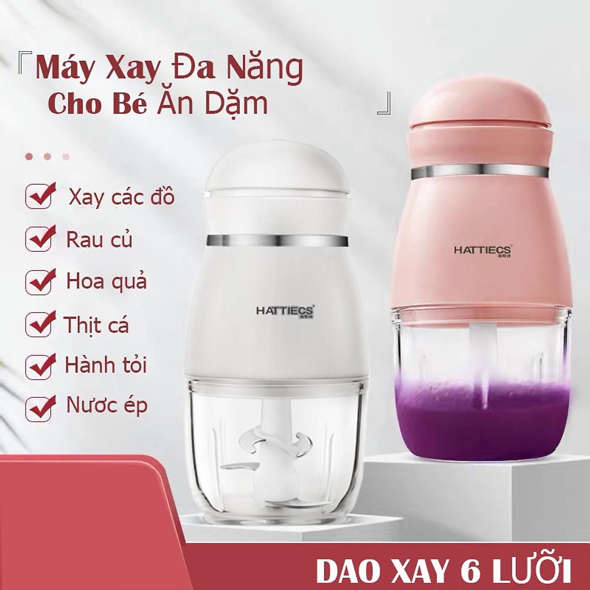 Máy Xay Đồ Ăn 6 Lưỡi Cối Thuỷ Tinh Cao Cấp Siêu Mịn Tiện Dụng - Hàng Chính Hãng